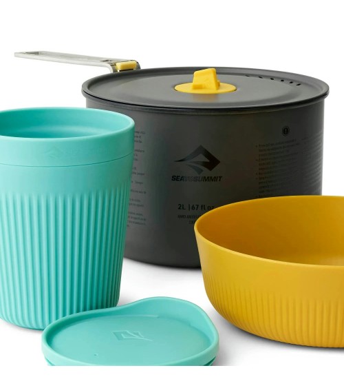 Sea to Summit Frontier UL One Pot Cook Set - [1P] [3 Piece] 2L Pot w/ M Bowl and Ins Mug