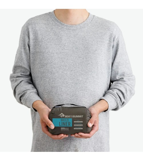 Sea to Summit Breeze Sleeping Bag Liner - Rectangular w/ Pillow Sleeve blue atoll