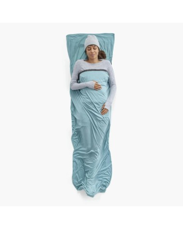 Sea to Summit Comfort Blend Sleeping Bag Liner - Rectangular w/ Pillow Sleeve aqua sea blue