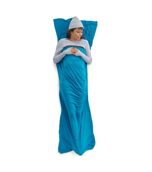 Sea to Summit Breeze magamiskoti sisekott - Insect Shield w/ Pillow Sleeve blue atoll