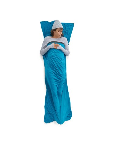Sea to Summit Breeze magamiskoti sisekott - Insect Shield w/ Pillow Sleeve blue atoll