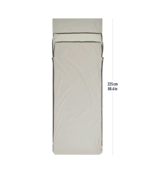 Sea to Summit Silk Blend Sleeping Bag Liner - Rectangular w/ Pillow Sleeve grey