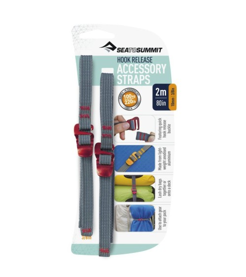 Sea to Summit Accessory Strap w. Hook Buckle 10mm Webbing - 2.0m red