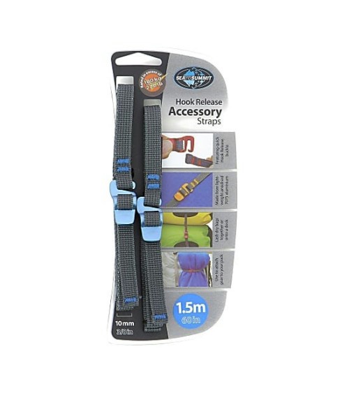 Sea to Summit Accessory Strap w. Hook Buckle 10mm Webbing - 1.5m blue