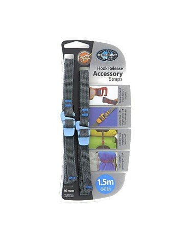 Sea to Summit Accessory Strap w. Hook Buckle 10mm Webbing - 1.5m blue