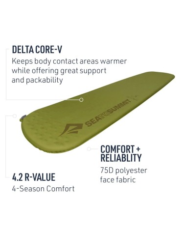 Sea to Summit Camp Mat Self Inflating Mat Reg.Rectang. Wide green
