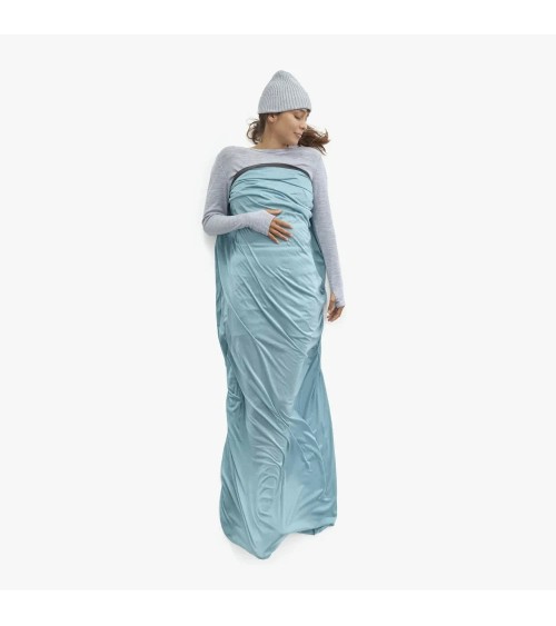 Sea to Summit Comfort Blend magamiskoti sisekott - ristkülikukujuline, aqua sea blue