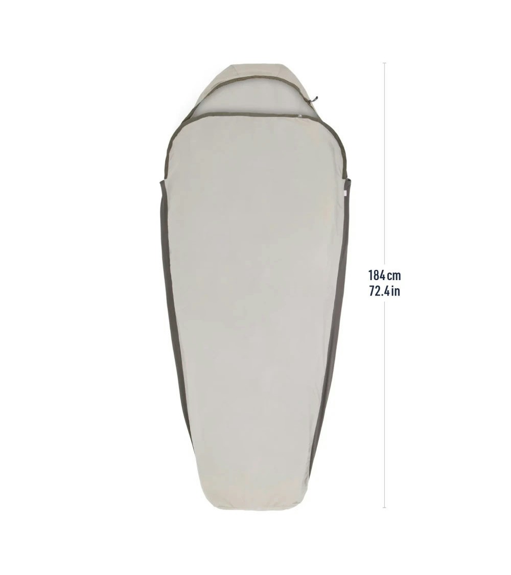 Sea to Summit Silk Blend Sleeping Bag Liner - Mummy - Crd- S grey
