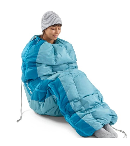 Sea to Summit Traveller 7C Down Sleeping Bag Long aqua sea blue