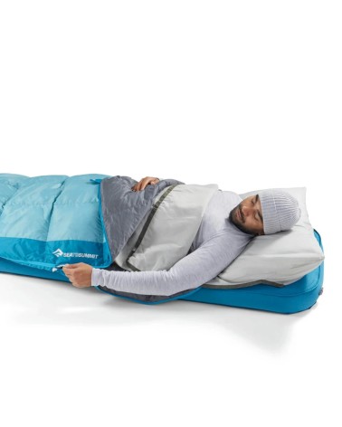 Sea to Summit Traveller 7C Down Sleeping Bag Long aqua sea blue