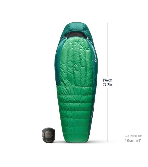Sea to Summit Ascent -1C Down Sleeping Bag Regular rain forest green