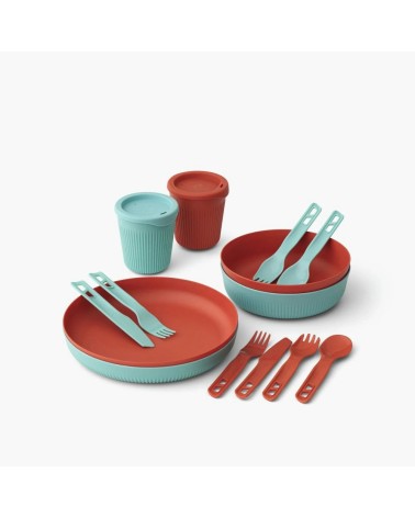 Sea to Summit Passange Dinnerware Set 2P-14pcs blue+orange