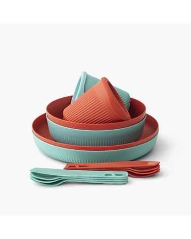 Sea to Summit Passange Dinnerware Set 2P-14pcs blue+orange