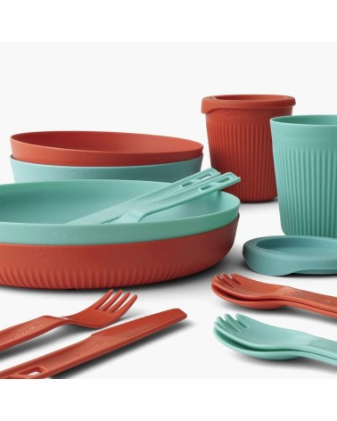 Sea to Summit Passange Dinnerware Set 2P-14pcs blue+orange