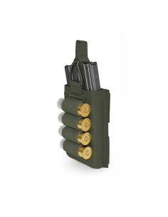 Warrior M4 SINGLE Open Mag Pouch With Shotgun Strip (olive)