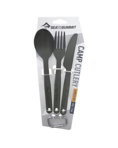 Sea to Summit Camp Cutlery Set - 3-osaline komplekt, Charcoal