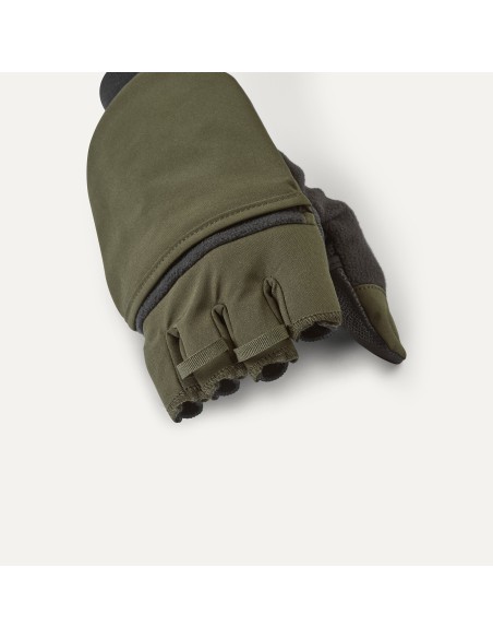 Sealskinz Windproof Cold Weather Convertible Mitt (olive/black)