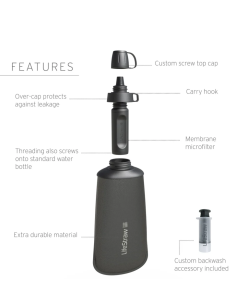 Lifestraw Peak joogiveepudel veefiltriga 1l (erinevad värvid)