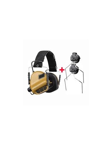 Steelcore Earmor M31Plus Aktiivklapid + ARC Rail Adapterid (coyote)