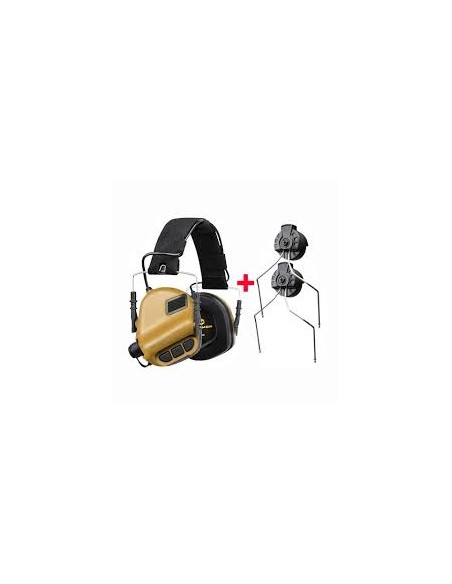 Steelcore Earmor M31Plus Aktiivklapid + ARC Rail Adapterid (coyote)